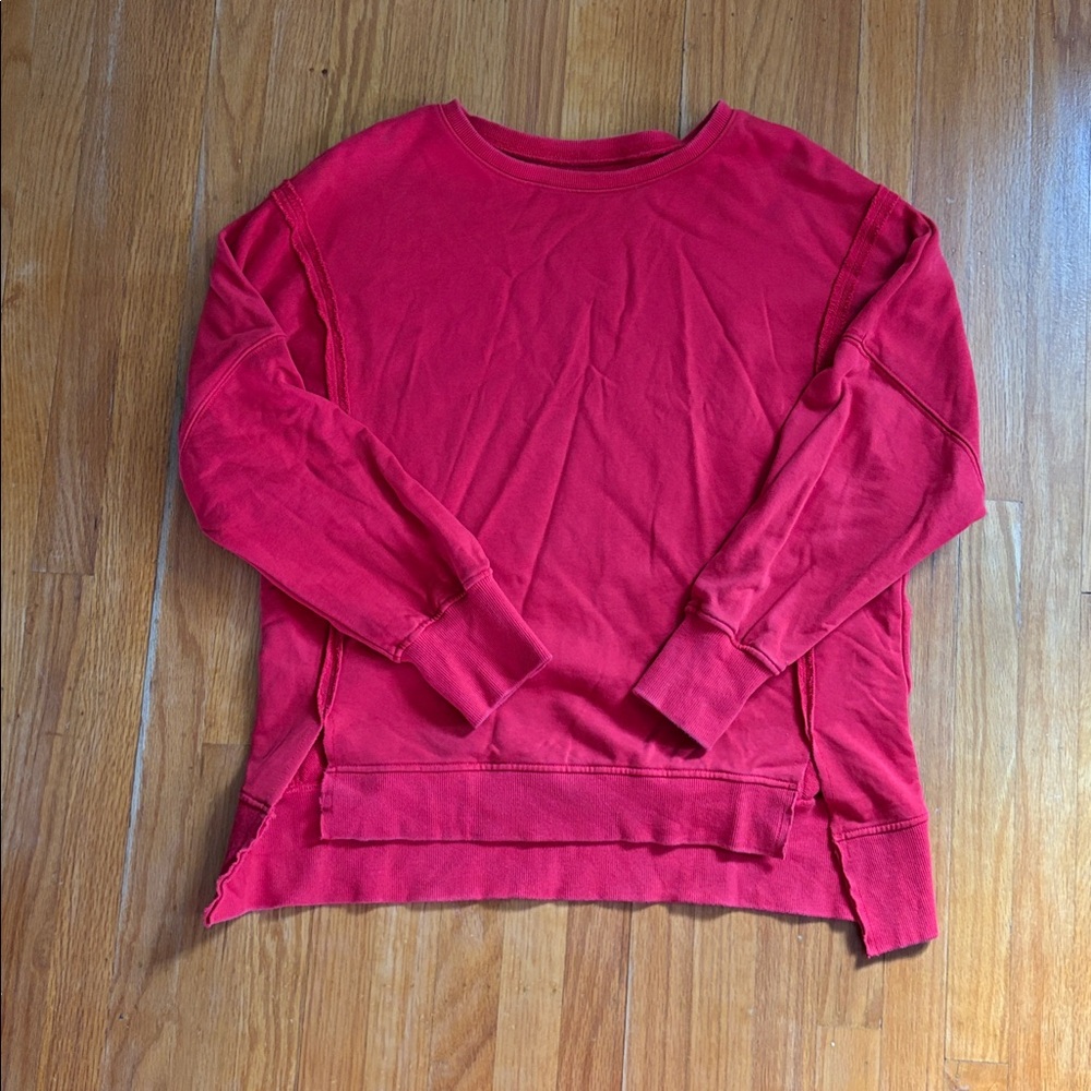 Red Long Sleeve Sweatshirt